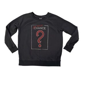 JUNK FOOD HASBRO GAME NIGHT WOMEN Boxy MONOPOLY "YOU HAVE NO CHANCE" SWEATSHIRT